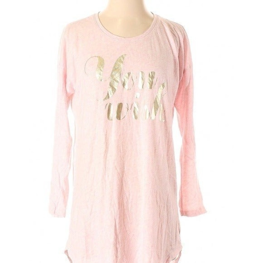 Victoria Secret You Wish Sleep Shirt Pajama Pink Xs View 2